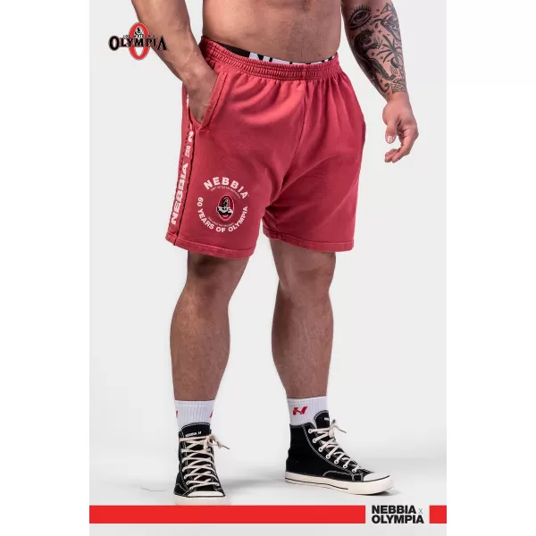  Pantaloni scurți de trening spalat LEGEND 786 RED Nebbia 