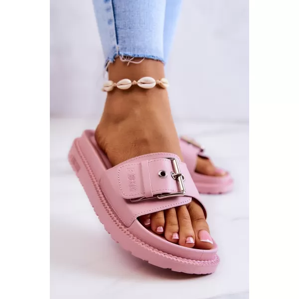  Papuci de moda dama BIG STAR JJ274A308 ROZ Pantofi Big Star 
