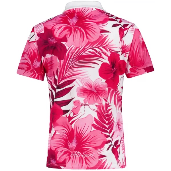  Tricou funcțional pentru femei cu guler premium ALTISPORT VOJ/ALW111TR05 FLORI ROZ 