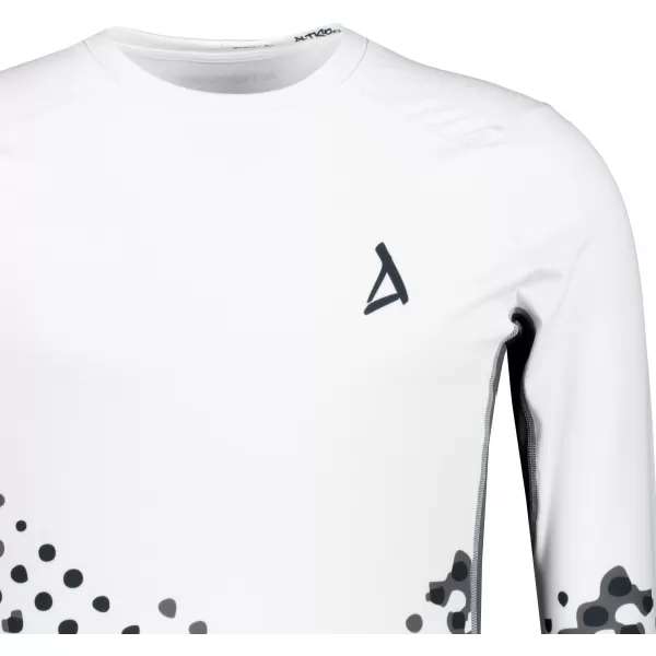  Tricou de compresie funcțională pentru bărbați cu premium cu mânecă lungă ALTISPORT VOJ/ALM109TR03 ALB 