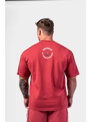 Tricou supradimensionat spalat GOLDEN AGE 790 RED Nebbia