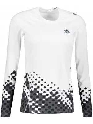 Tricou funcțional pentru femei cu mâneci lungi premium ALTISPORT VOJ/ALW109TR03 ALB -ȘI -BLACK