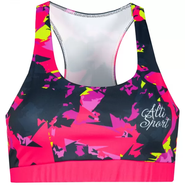  Premium de sutien sport funcțional pentru femei ALTISPORT VOJ/ALW110POD01 ROZ -BLACK 