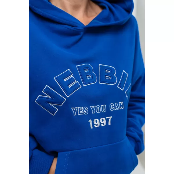  Hanorac oversize cu glugă GYM RAT 256 BLUE Nebbia 