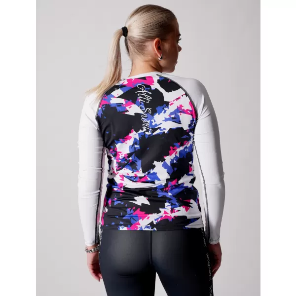  Tricou funcțional pentru femei cu mâneci lungi premium ALTISPORT VOJ/ALW110TR03 VIOLET -WHITE 