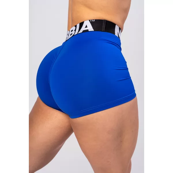  Pantaloni scurți fitness cu talie înaltă GLUTE PUMP 240 BLUE Nebbia 