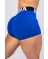 Pantaloni scurți fitness cu talie înaltă GLUTE PUMP 240 BLUE Nebbia