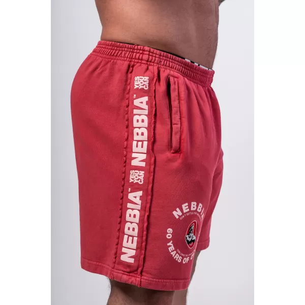  Pantaloni scurți de trening spalat LEGEND 786 RED Nebbia 