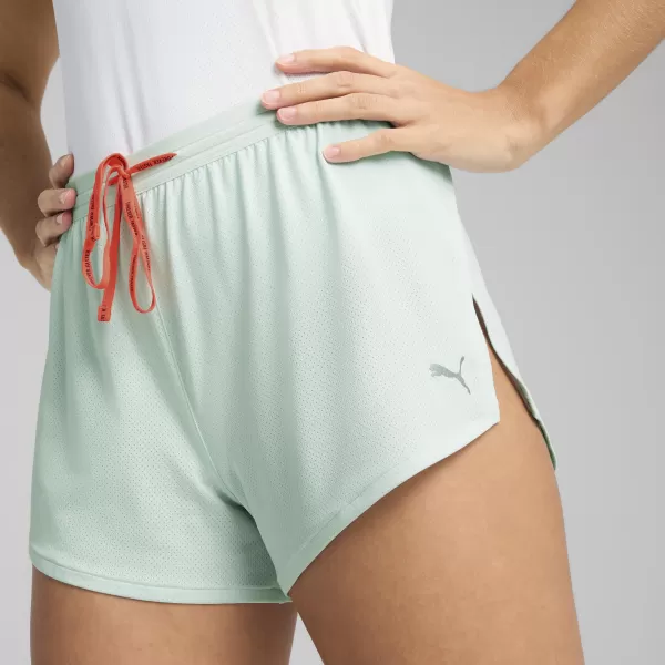  Pantaloni scurți pentru doamne PUMA EVRYDAY KNIT 3 SPLT SHRT ?W 526664_50 ALBASTRU PAȘNIC 