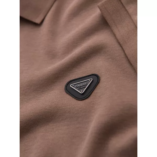  Tricou pentru bărbați OMBRE OM-POSS-0148 MARO DESCHIS 