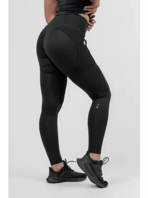 Jambiere sport de damă cu plasă INTENSE 838 BLACK Nebbia