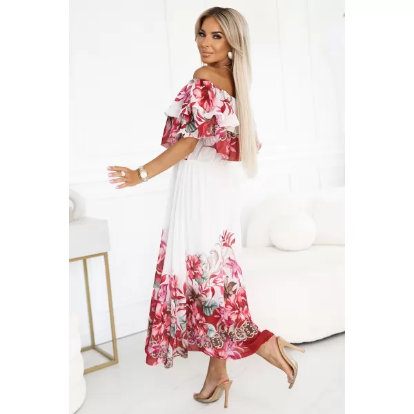  Rochie NUMOCO 545-4 PIERSICĂ 