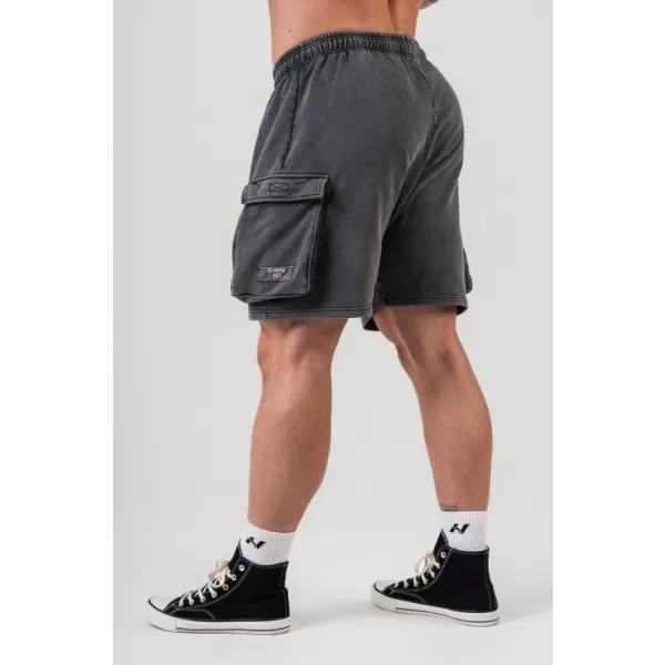  Pantaloni scurți cargo largi spălați LEGACY 787 BLACK Nebbia 