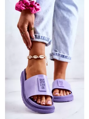 Papuci de modă pentru femei BIG STAR JJ274A304 PURPLE Big Star Pantofi