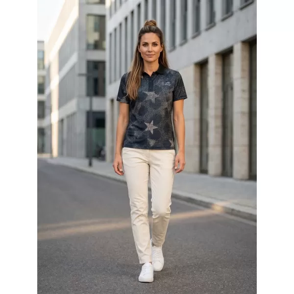  Tricou funcțional pentru femei cu guler premium ALTISPORT VOJ/ALW111TR05 STELE 