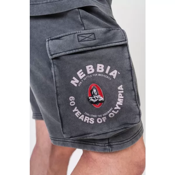  Pantaloni scurți cargo largi spălați LEGACY 787 BLACK Nebbia 