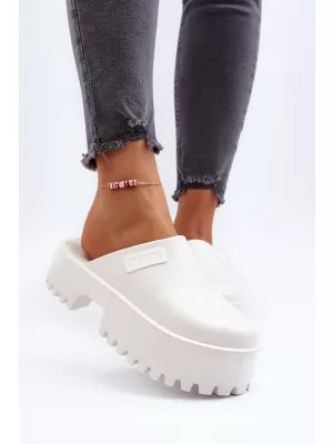 Papuci dama BIG STAR NN274015 WHITE Pantofi Big Star