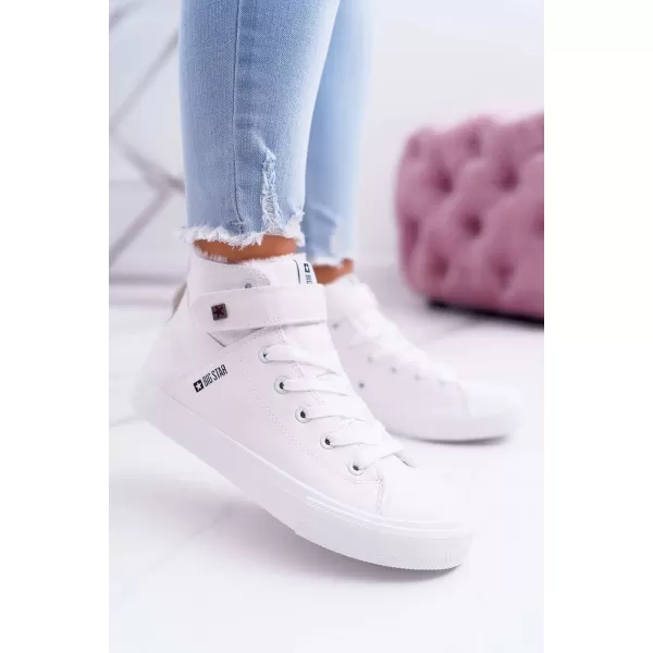  Botine de dama din piele BIG STAR V274541FW WHITE Pantofi Big Star 