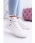 Botine de dama din piele BIG STAR V274541FW WHITE Pantofi Big Star
