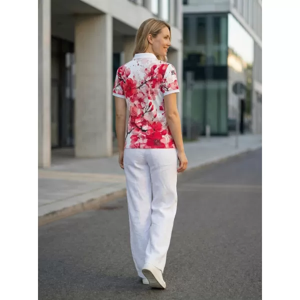  Tricou funcțional pentru femei cu guler premium ALTISPORT VOJ/ALW102TR05 ROZ/ALB 