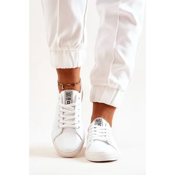  Tenisi de dama din piele BIG STAR JJ274311 WHITE Pantofi Big Star 