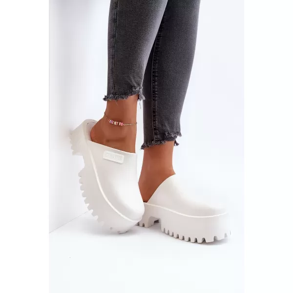  Papuci dama BIG STAR NN274015 WHITE Pantofi Big Star 
