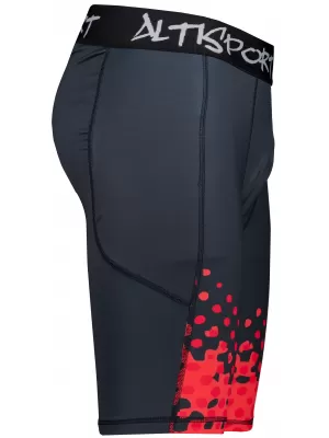 Jambiere sport pentru bărbați pe genunchii premium ALTISPORT VOJ/ALM109LEG02 ROȘU/NEGRU