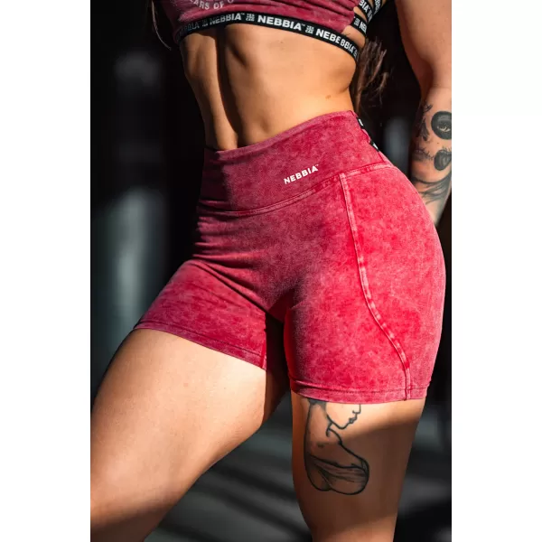  Pantaloni scurți spălați cu talie înaltă HERITAGE 780 RED Nebbia 