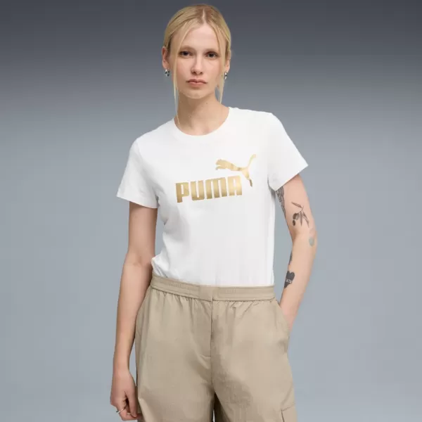  Cămaşă PUMA ESS METALLIC NO. 1 LOGO TEE 631536-52 ALB 