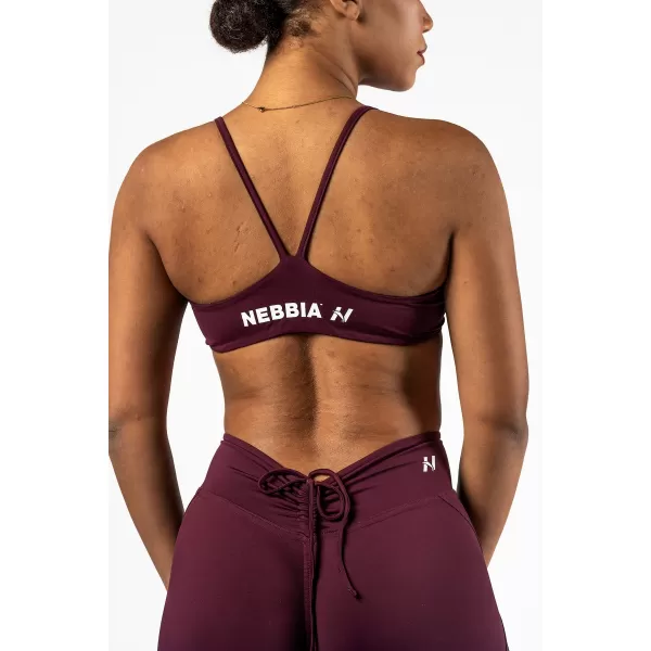  Sutien sport cu suport mediu TWIST-KNOT 423 DARK RED Nebbia 