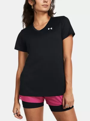 Tricou pentru femei UNDER ARMOUR TECH SSV- SOLID 1384229-001 NEGRU