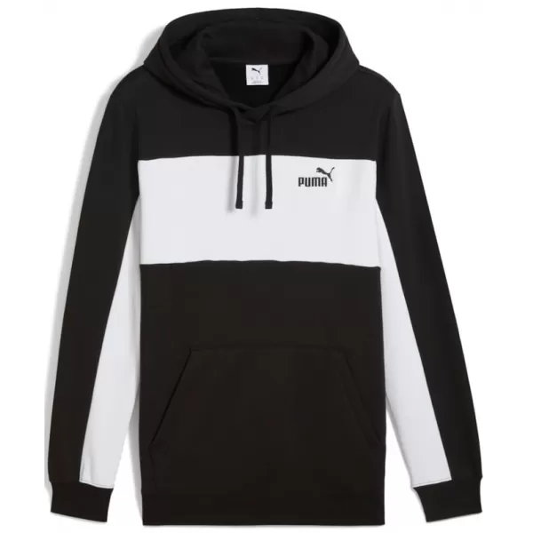  Hanorac pentru bărbați PUMA ESS BLOCK HOODIE FL 684686-01 NEGRU 