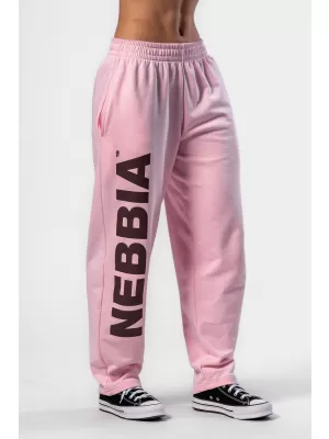 Pantaloni de trening largi largi BOYFRIEND STYLE 432 ROZ Nebbia