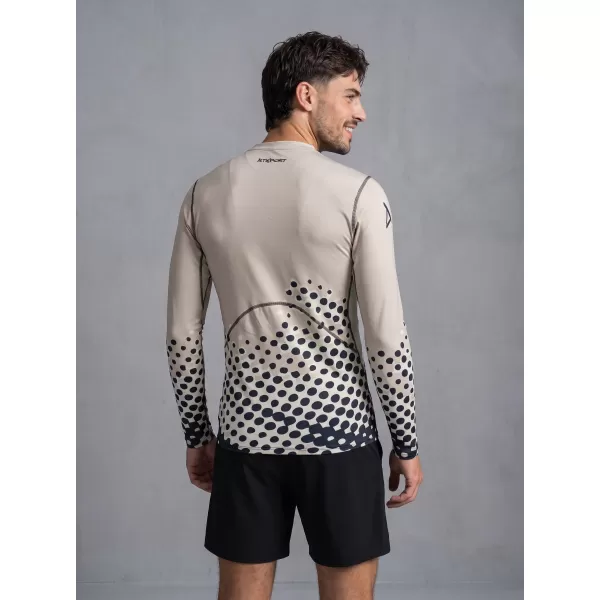  Tricou de compresie funcțională pentru bărbați cu premium cu mânecă lungă ALTISPORT VOJ/ALM109TR03 MARO DESCHIS 