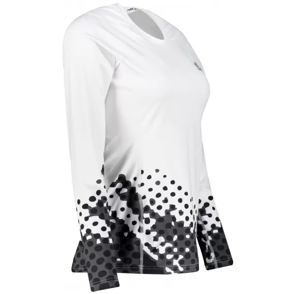  Tricou funcțional pentru femei cu mâneci lungi premium ALTISPORT VOJ/ALW109TR03 ALB -ȘI -BLACK 