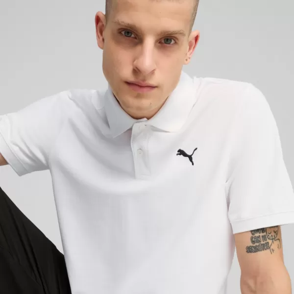 Mens t -thirt cu guler PUMA ESS PIQUE POLO 682554-02 ALB 