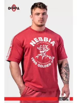 Tricou supradimensionat spalat GOLDEN AGE 790 RED Nebbia