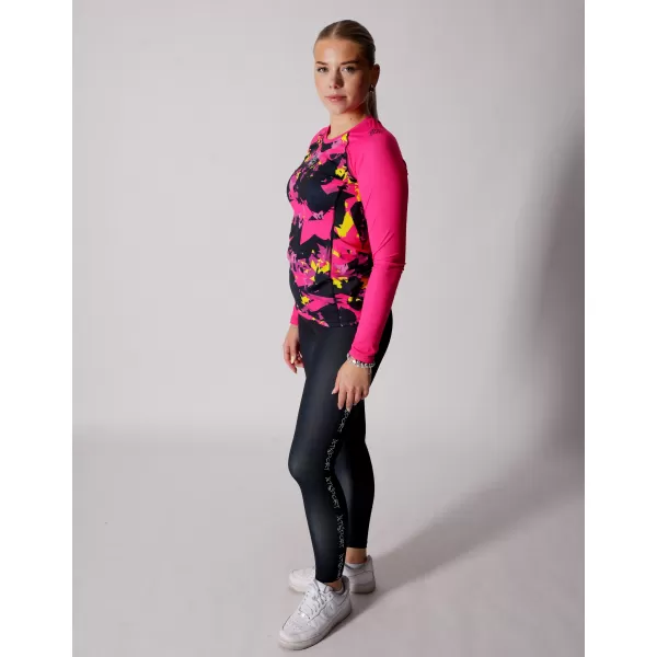  Tricou funcțional pentru femei cu mâneci lungi premium ALTISPORT VOJ/ALW110TR03 ROZ -BLACK 