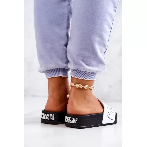  Papuci de modă pentru femei BIG STAR JJ274A275 WHITE Pantofi Big Star 