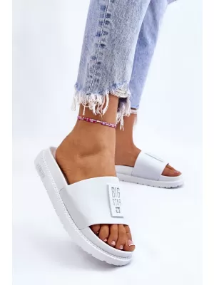 Papuci dama BIG STAR LL274428 WHITE Pantofi Big Star
