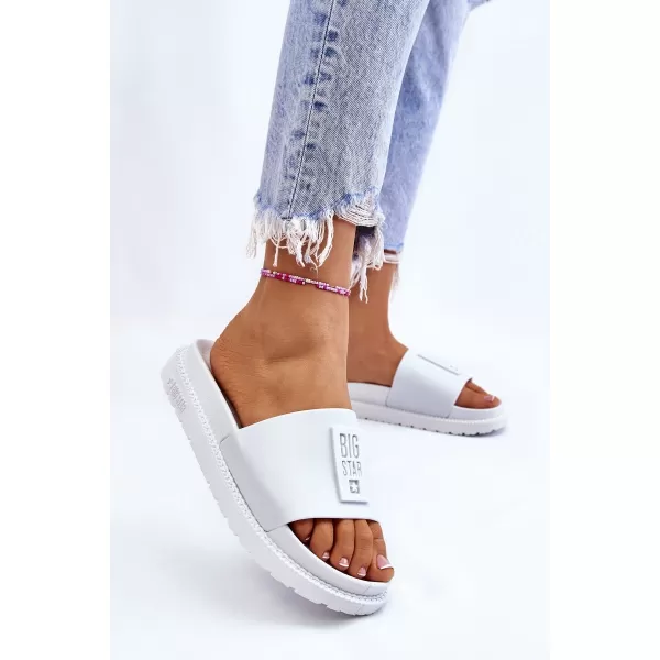  Papuci dama BIG STAR LL274428 WHITE Pantofi Big Star 