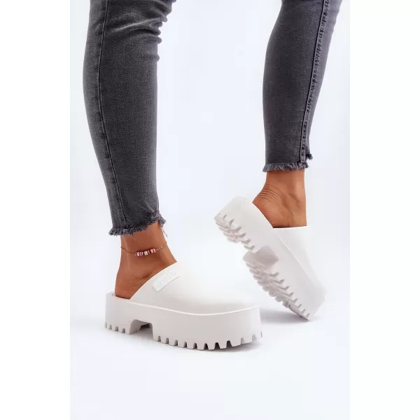  Papuci dama BIG STAR NN274015 WHITE Pantofi Big Star 