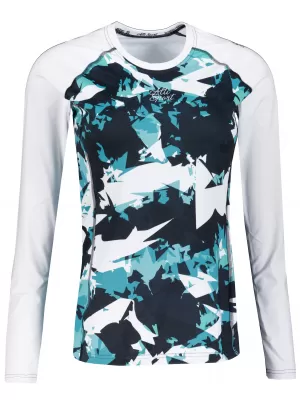 Tricou funcțional pentru femei cu mâneci lungi premium ALTISPORT VOJ/ALW110TR03 ALBASTRU -ALB