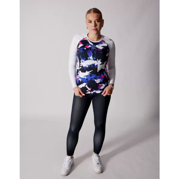  Tricou funcțional pentru femei cu mâneci lungi premium ALTISPORT VOJ/ALW110TR03 VIOLET -WHITE 
