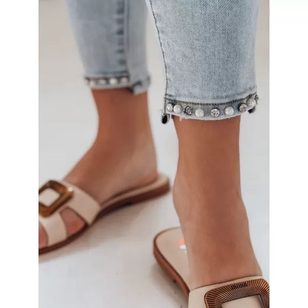  Pantalonii pentru doamne DSTREET MISSPEARL UY2709 ALBASTRU 