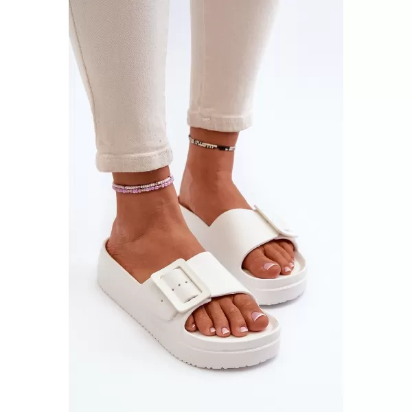  Papuci dama BIG STAR NN274A661 WHITE Pantofi Big Star 