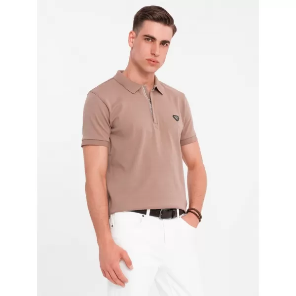  Tricou pentru bărbați OMBRE OM-POSS-0148 MARO DESCHIS 