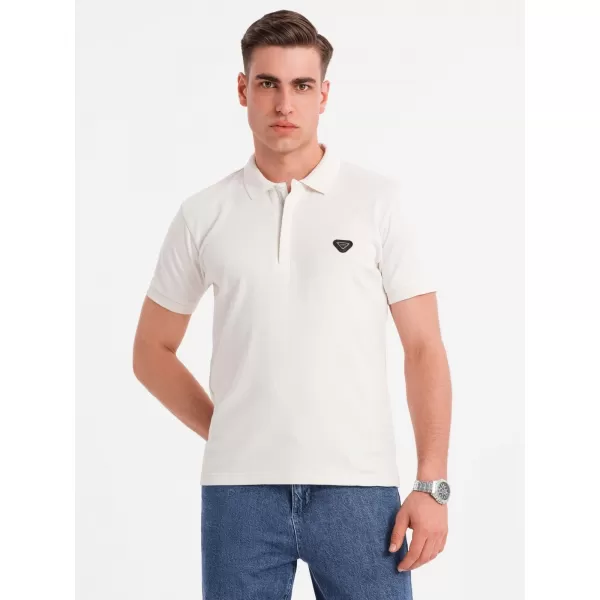  Tricou pentru bărbați OMBRE OM-POSS-0148 ALB 