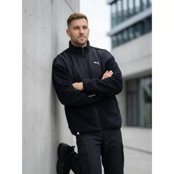  Jachetă pentru bărbați PUMA TECH SOFT TECH RELAXED SHERPA JACKET 632104-01 NEGRU 