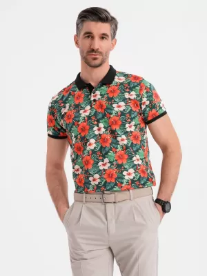 Tricou pentru bărbați OMBRE OM-POSS-0149 NEGRU